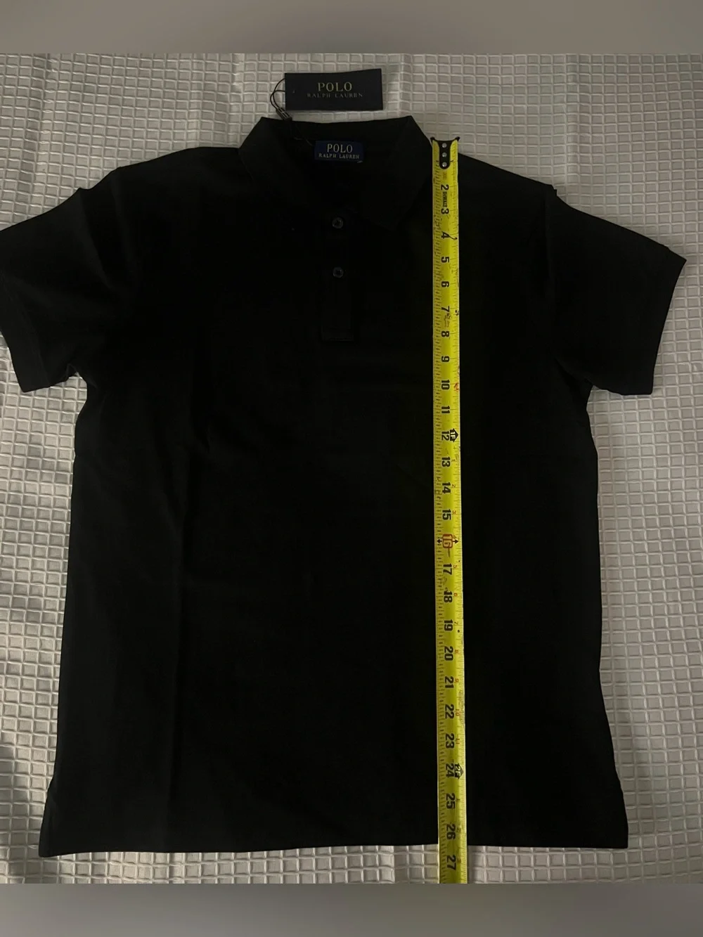 Polo by Ralph Lauren Black Short-Sleeve Polo Shirt with Red Pony Size L
